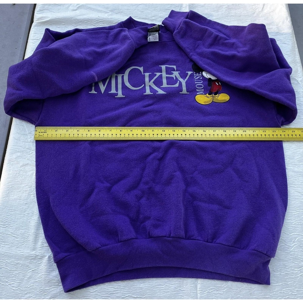 Vintage Mickey Unlimited Purple Sweatshirt XL Brazos Sportswear Disney Crewneck - Picture 7 of 9